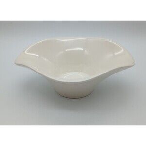 Vintage Pottery USA C-1 Planter Pot Bowl  Cream Scalloped Oval Candy Keys